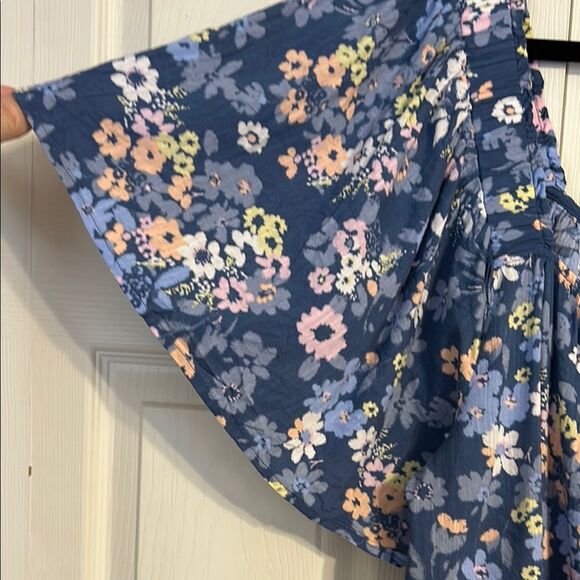 GAP Size XX-Large Floral Blouse Flutter Sleeves Off Shoulder A-Line Flowy - Picture 6 of 7